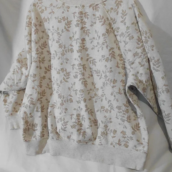 Old Navy Beige Floral Sweatshirt - Picture 4 of 8